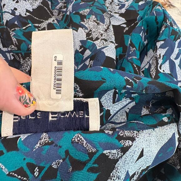 Rena Rowan Womens Size 18W Button Up Shirt 100% Silk Vintage Floral Top Career - Picture 11 of 12